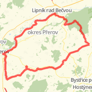 Prerov-Horni Mostenice-Benov-Drevohostice-H. Netcice-Tyn-Lipnik-Osek-Prerov.