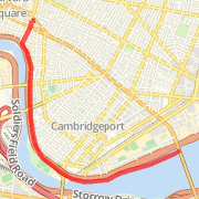 My Cambridge apt to Harvard Bridge