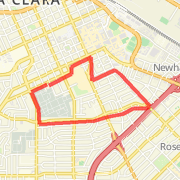 3 mile winchester and Newhall to Park Route