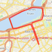4 miles around the river