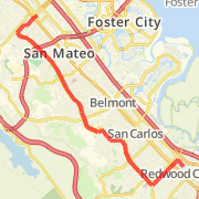 Redwood City to San Mateo along Alameda de las Plugas