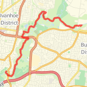 Ivanhoe to Templestowe Yarra Track Run route image