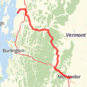 Montpelier to Burton  State Park, Stowe (Hills!)