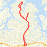 blvd to seabreeze to stapleford to chappell