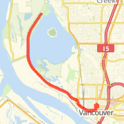 Out and Back on Lower River Road - Vancouver Lake
