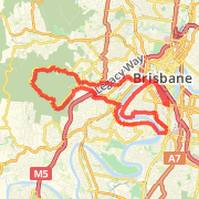 Ship Inn to Mt Coot-tha and back via a West End