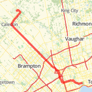 Out &amp; Back from RPM (Bloor West Village) to Albion Hills Park - 110km 
