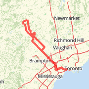 Sportif Route to Albion Hills Park from Bloor West - 150+km