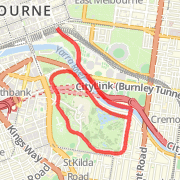 Flinders St Tan lap 7.6k