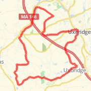 Uxbridge Hill Training Route 21 miles