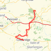 SWFRS HQ to Cowbridge (Backroads Route with 2 Climbs)) Run route image