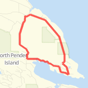 Pender Island 6 mile loop through the winery