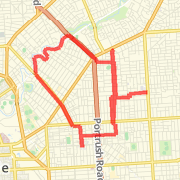 27/07/2008 Route - First bike ride on new Trek 7 bike