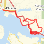 CDA Triathlon Route - more or less