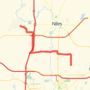 To downtown Buchanan, MI