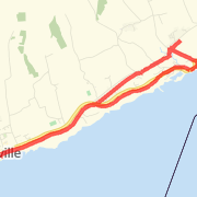 Moville 10k race 09/11/2008 Run route image