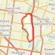 Burwood Hwy to jells Park, back scenic route