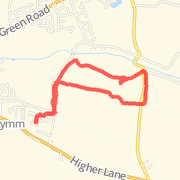 Lymm Past the High school and back along spud wood