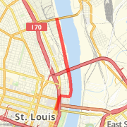 5.5mi run downtown 09/24/2008 Route
