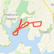 The route for the bike leg, repeated twice