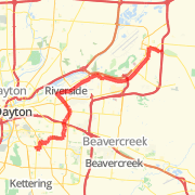 Chris Brown\'s Commute Oakwood (Dayton), OH to Fairborn, OH
