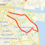 coast road, to gilford road and back in merrion road. 4.6mi