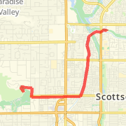 Sole Sports in Scottsdale to Camelback Mountain out and back