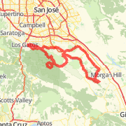 A 60 mile ride from Calero Reservoir with muliple shorter options