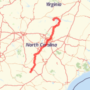 Connector Route From Laurinburg to Kerr Lake