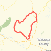 bulldog, mtn dale, georges gap. Bike Ride route image