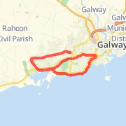 Knocknacarra 15.85km (via Capagh Road, Salthill, Taylors Hill, Cappagh Road, Clybaun) (9.85 mi.)