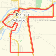 12 miles around Defiance