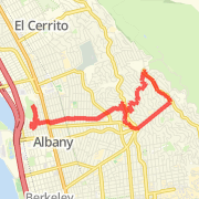 Albany Hill to the top of Marin Street