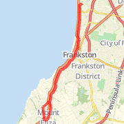 seaford to mt eliza with Oliver\'s Hill in the middle