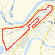 5 miles without crossing clinton or jefferson