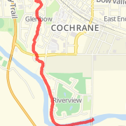 red path to old bridge and back