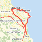 pre marathon route from and to bray