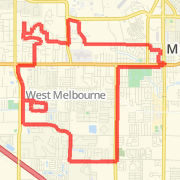 15 mile run through West Melbourne, Melbourne Village, and Melbourne
