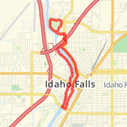 A 6.54 mile Walk in Idaho Falls on Nov 28, 2011 at 01:09 pm