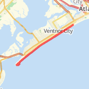 Longport Ten Miler Run route image