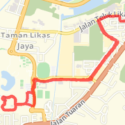 A 7.43 kilometer Bike Ride on Dec 3, 2011 at 05:55 pm