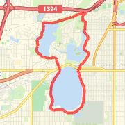 Lake Calhoun just over 7 miles