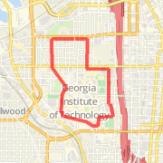 Bobby and Junes at Georgia Tech 3 mile route