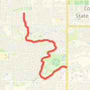 out-and-back 5m on roads and trails