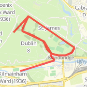 Dublin Triathlon Run route