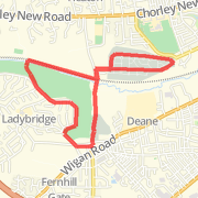 Heaton Cemetary to Bolton Golf Course 5k circular