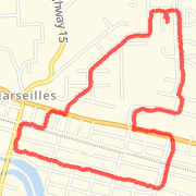 2.90 mi Walk in Marseilles on Jan 9, 2012 12:12 PM