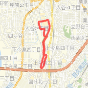 3.82 km Run in Ebina on 2012/01/12 12:19