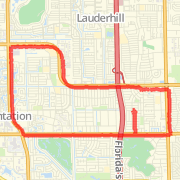 11.53 mi Run in Plantation on Jan 15, 2012 9:03 AM