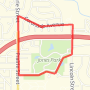 04/20/2009 Route house to threw  park to prarrie st. to home